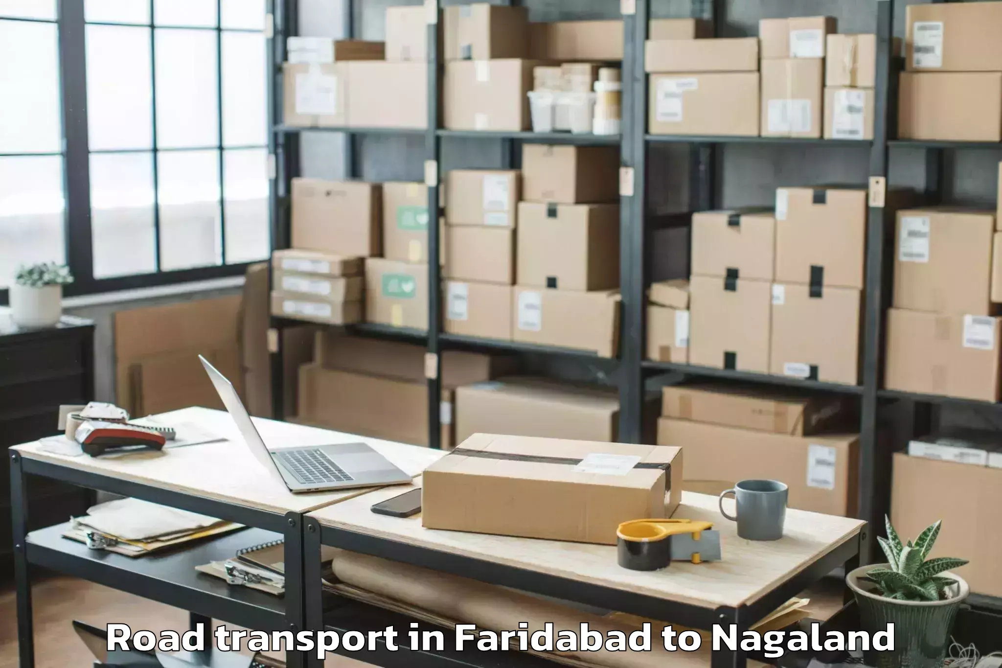 Easy Faridabad to Chozuba Road Transport Booking